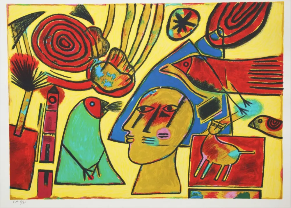 Литография Corneille - La conversation