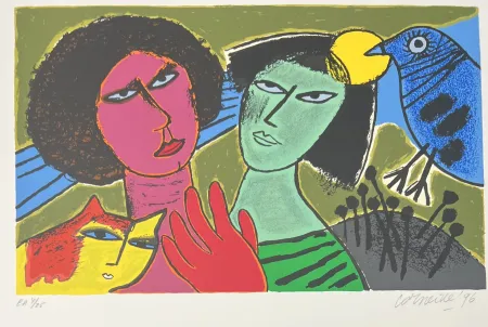 Сериграфия Corneille - L'amour au jour ile jour 1996