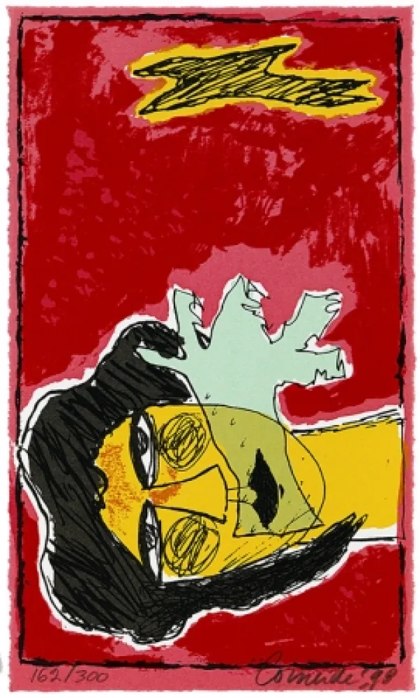 Сериграфия Corneille - Le ciel rouge de l'amour