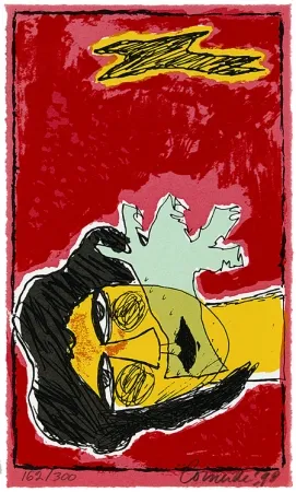 Сериграфия Corneille - Le ciel rouge de l'amour