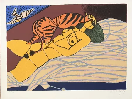 Сериграфия Corneille - Le Tigre amoureux 1987, E/A