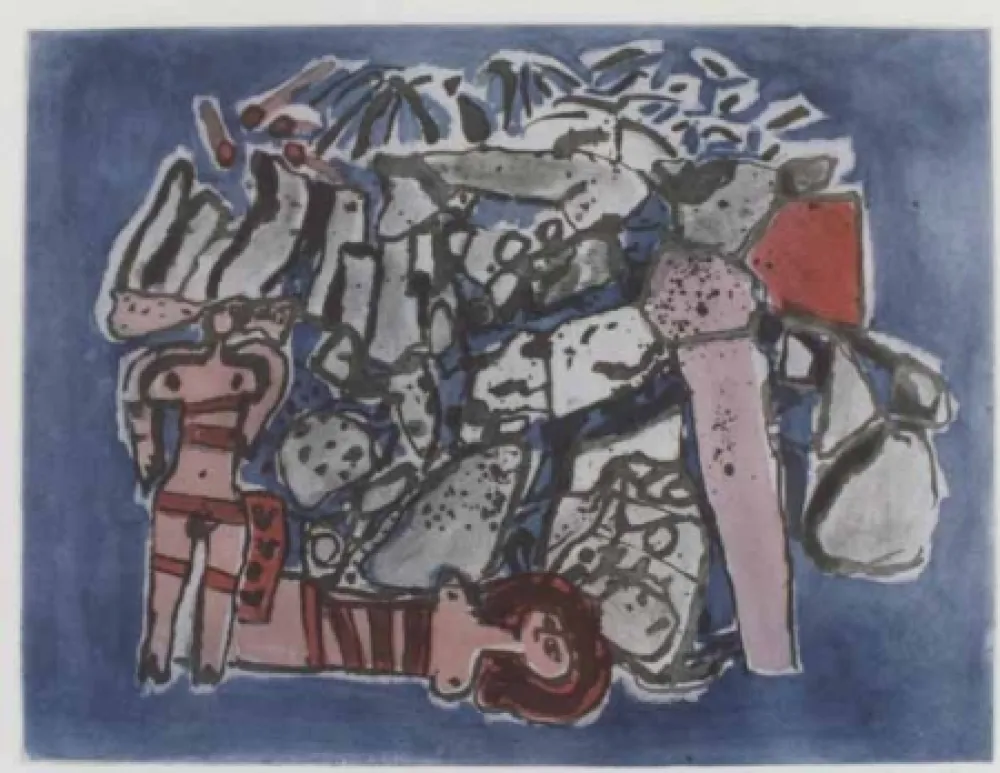 Акватинта Corneille - Lieu rupestre