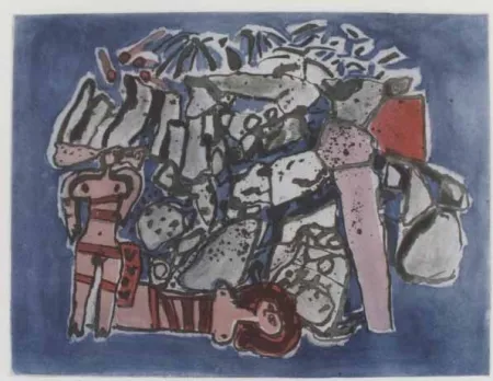 Акватинта Corneille - Lieu rupestre