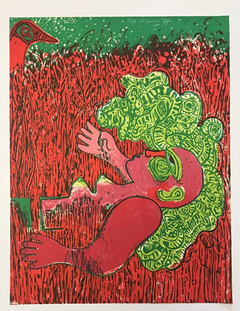 Литография Corneille - Lithoghraphie ancienne  Herbes, 1977 E/A