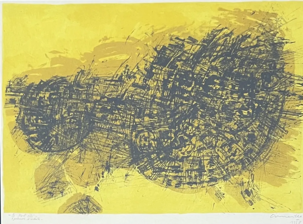 Литография Corneille - Lithographie ancienne Fol été, 1958