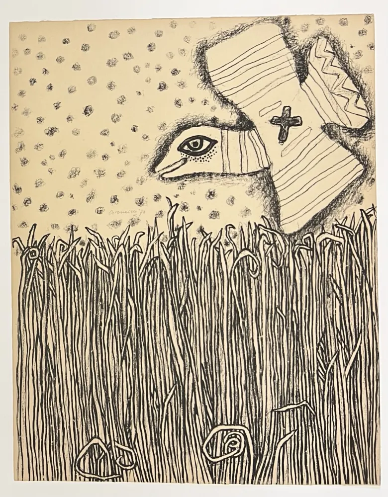 Литография Corneille - Lithographie ancienne Herbes, 1973