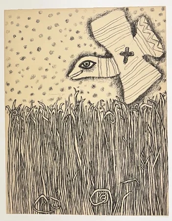 Литография Corneille - Lithographie ancienne Herbes, 1973