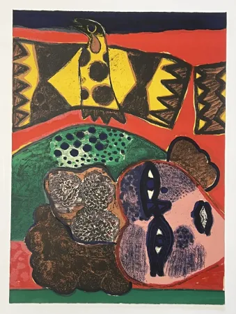 Литография Corneille - Lithographie ancienne La belle de jadis, 1972