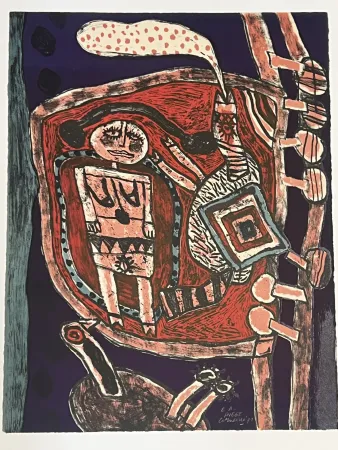 Литография Corneille - Lithographie ancienne Piège, 1971 E/A