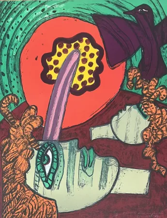 Литография Corneille - Lithographie Femmes dans un jardin E/A 1977