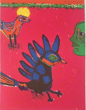 Литография Corneille - Lithographie Herbes 1977