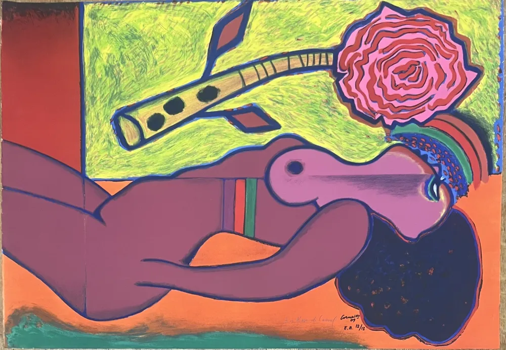 Литография Corneille - Lithographie La Rose de Carmel 2009