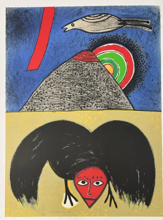 Литография Corneille - Lithographie  Le corbeau - Hommage à Edgar Allan Poe