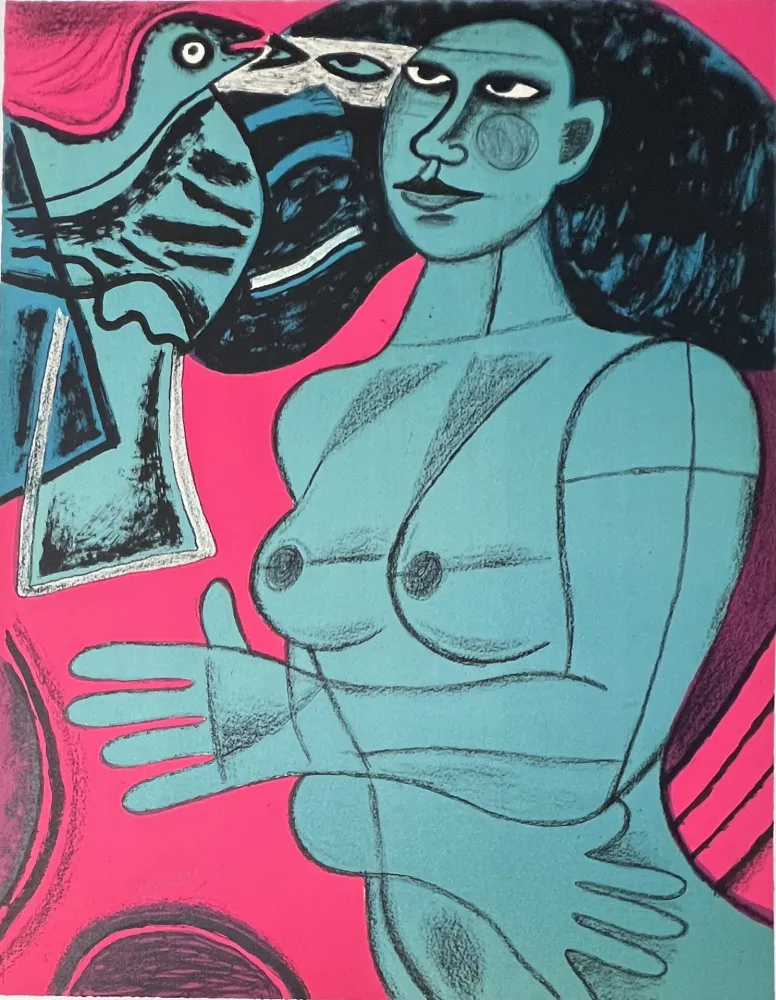 Литография Corneille -  Lithographie Tendre est l'oiseau 1991