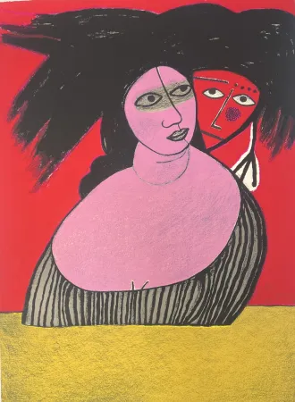 Литография Corneille - Lithographie The Raven 1991 E/A - Le corbeau - Hommage à Edgar Allan Poe