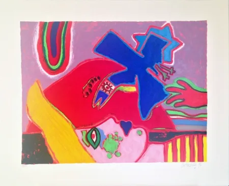 Сериграфия Corneille - L'Oiseau attendu