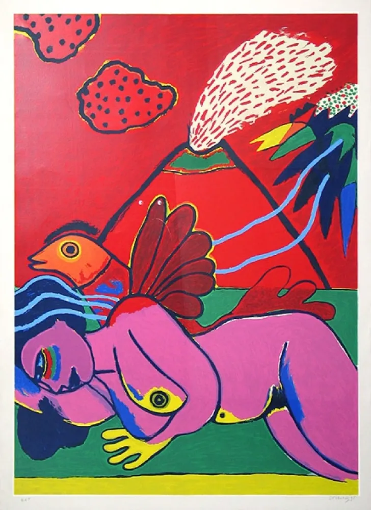 Литография Corneille - Lying Nude (Liegender Akt)