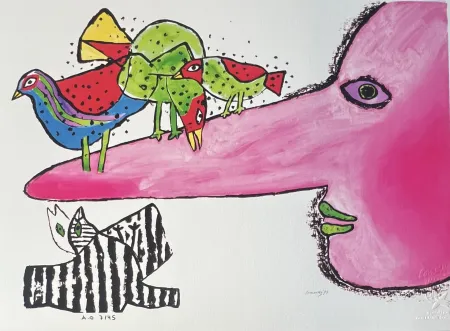 Цифровой Эстамп Corneille -  Pinocchio 1973 Tirage numéroté 45 ex AO