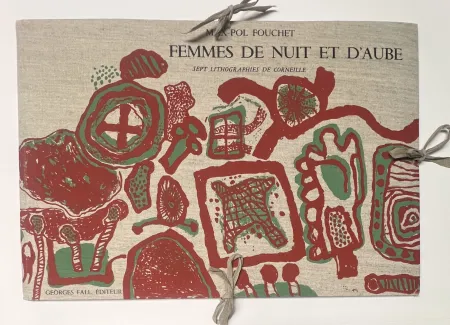 Литография Corneille -  Portfolio COMPLET Femme de nuit et d'aube, 1967, sur un poème de Max-Pol Fouchet. Georges Fall éditions, 7 lithos 100ex.