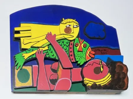 Многоэкземплярное Произведение Corneille - Sculpture en bois signée : Eté Baroque II