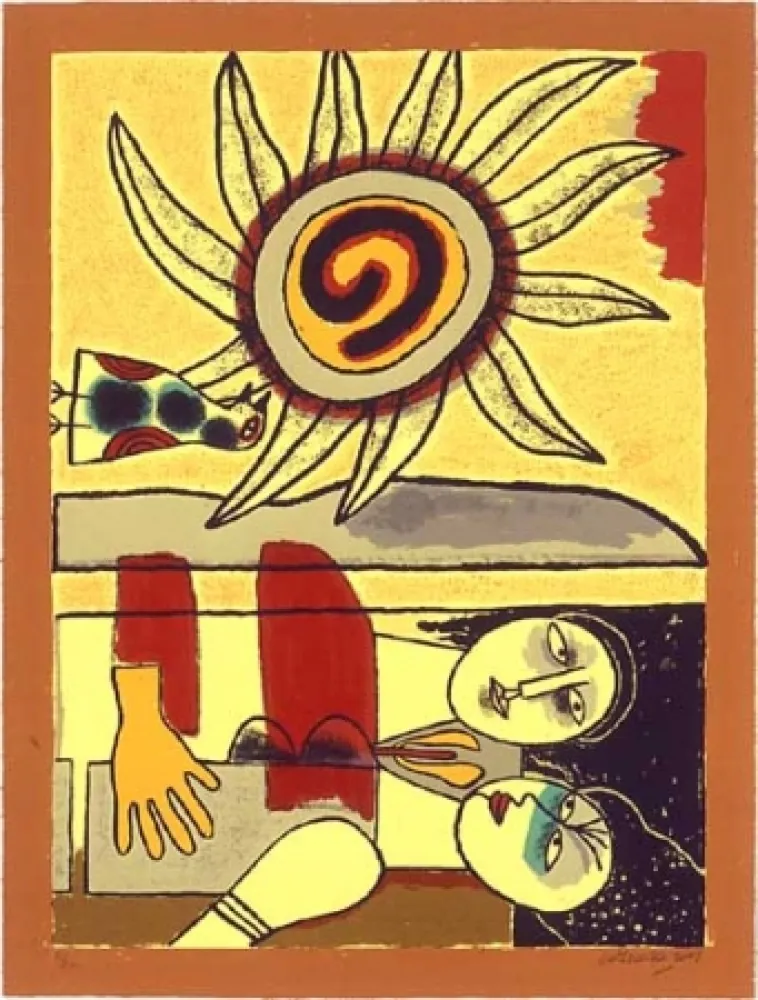 Сериграфия Corneille - Soleil cou coupé