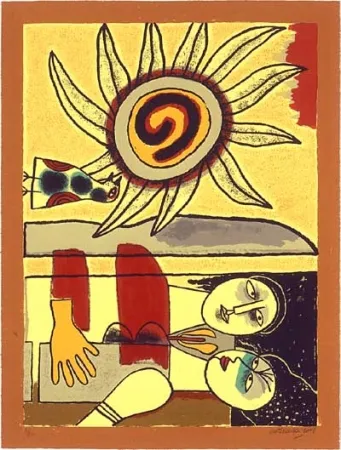 Сериграфия Corneille - Soleil cou coupé