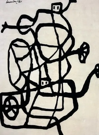 Многоэкземплярное Произведение Corneille - Tapis rectangle Cobra 1951  - Tapis d'artiste avec certificat