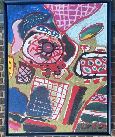 Многоэкземплярное Произведение Corneille - Terragraphie sur toile La première pluie - Edition de 60 ex.