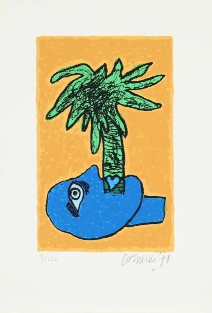 Сериграфия Corneille - Trilogie tropicale (bleue)