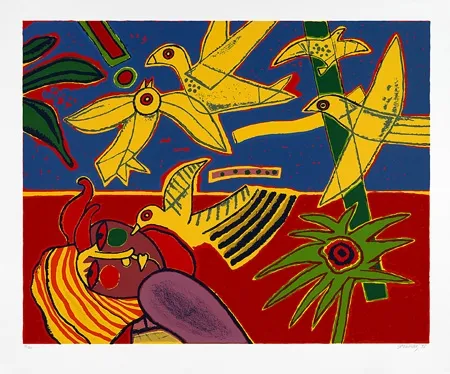 Сериграфия Corneille - Vol d'oiseaux