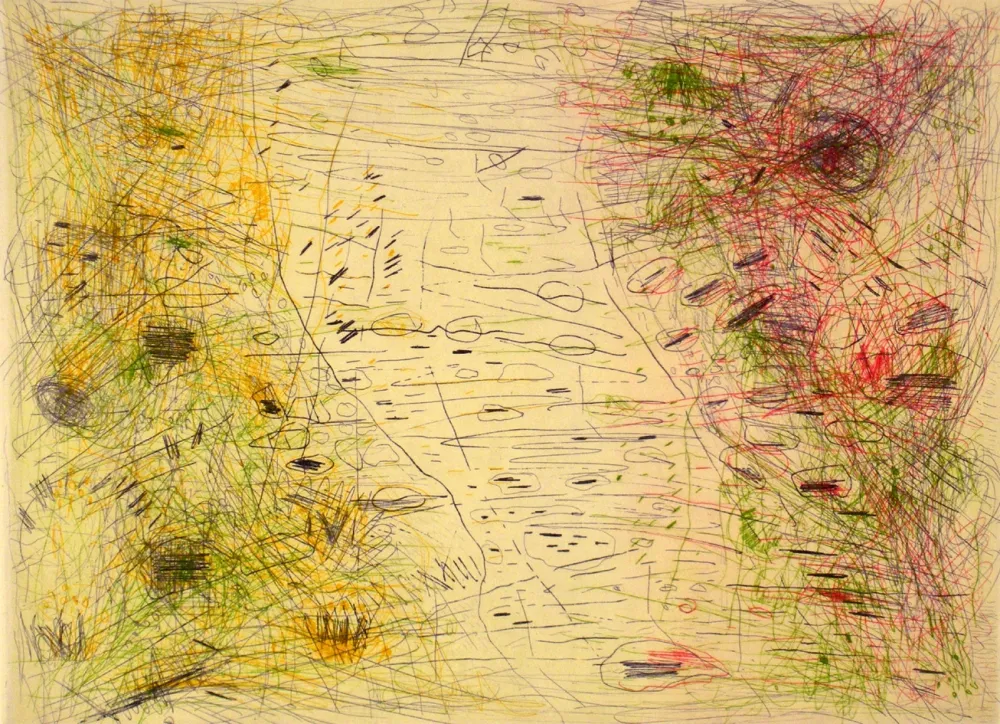 Офорт Corpora - Arbres et l'Isar à Lenggries 8