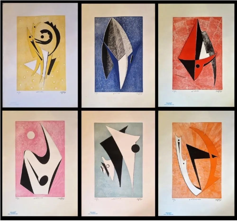 Гравюра Cortelazzo - Vita, Nascita, Forza, Intelligenza, Amore, Destino