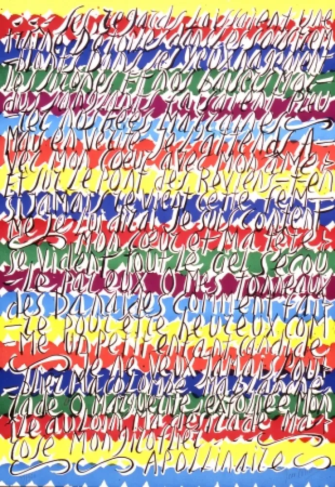 Литография Cortot - Placard Apollinaire