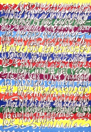 Литография Cortot - Placard Apollinaire