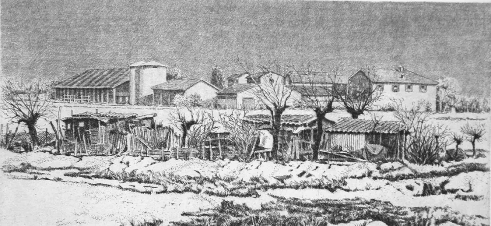 Офорт Cotugno  - Orti a cascina San Marco (I stato)