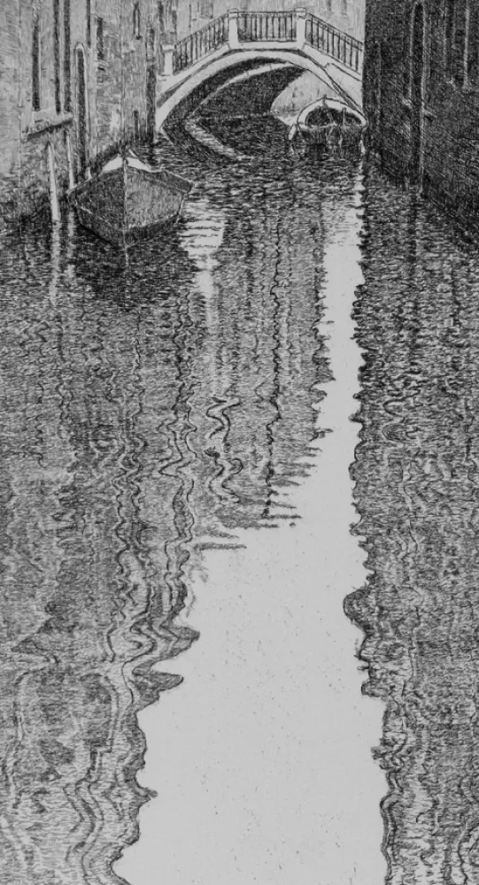 Офорт Cotugno  - Riflessi veneziani