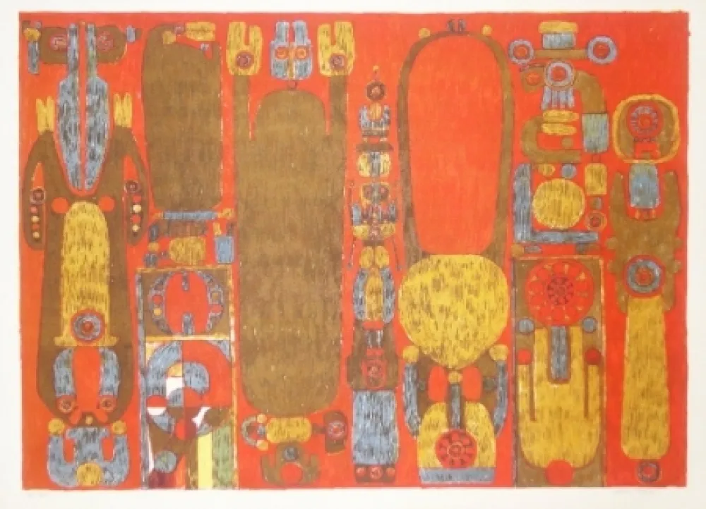 Литография Courtin - Jeune reine d'un vieux pays