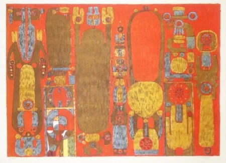 Литография Courtin - Jeune reine d'un vieux pays