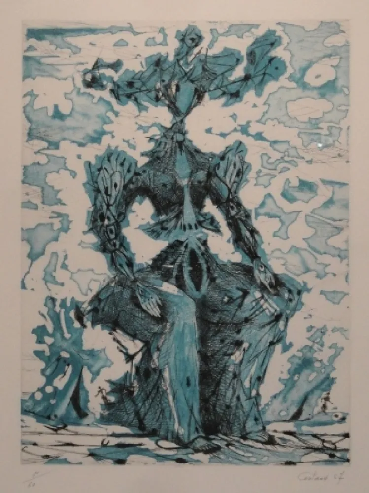 Офорт Coutaud - Femme assise