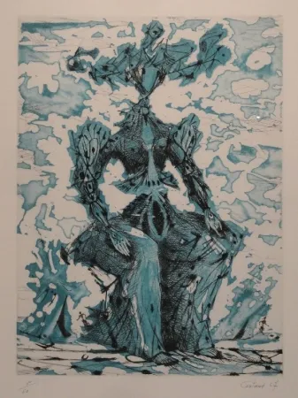 Офорт Coutaud - Femme assise