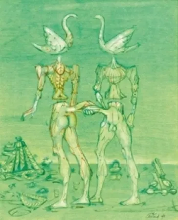 Литография Coutaud - Souvenir de Jersey