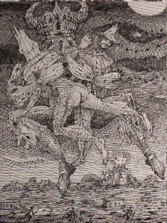 Офорт Coutaud - Voyage dans la lune 2