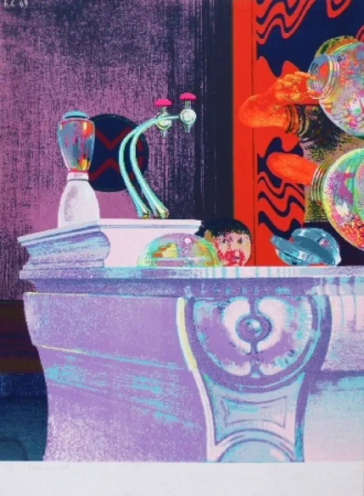 Сериграфия Cremonini - Enfant au bar