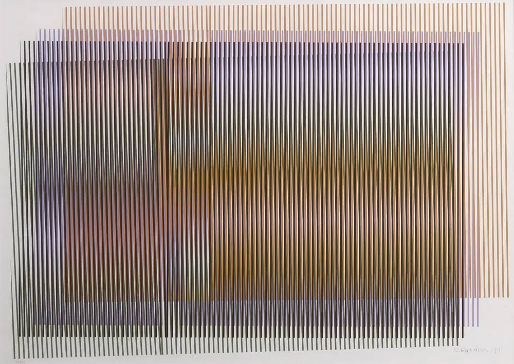 Сериграфия Cruz-Diez - Carlos Cruz-Diez (1923–2019) - Kinetic Composition - Serigraphy on paper - 1981