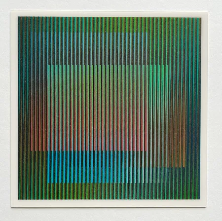 Многоэкземплярное Произведение Cruz-Diez - Chromointerference La Difference signed card