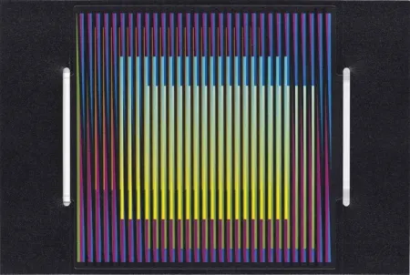 Многоэкземплярное Произведение Cruz-Diez - Cromointerferencia manipulable feria estampa