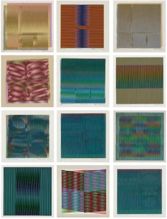 Сериграфия Cruz-Diez - Grupo de 15 Serigrafías sobre papel 