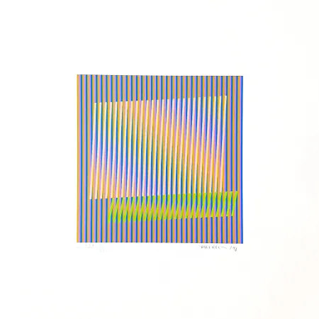 Сериграфия Cruz-Diez - Induction chromatique