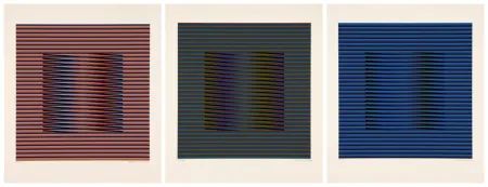 Сериграфия Cruz-Diez - ORANGE, VERTE y BLEU