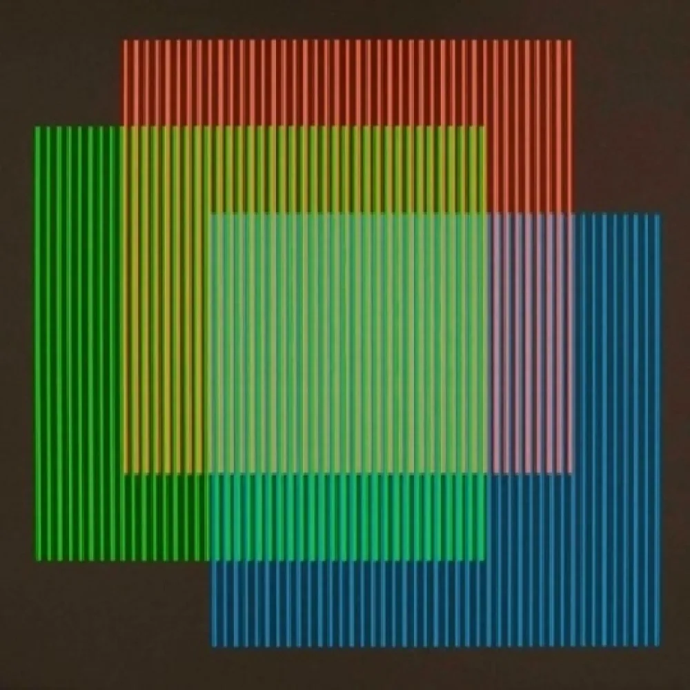 Литография Cruz-Diez - Serie Semana - Lunes